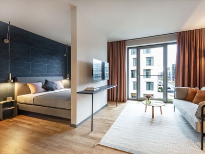 Design Serviced Apartment Medium in Darmstadt, Vitra Lounge, Tiefgaragen, Großes Rooftop